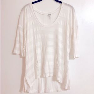 Splendid White Shadow-striped T-shirt